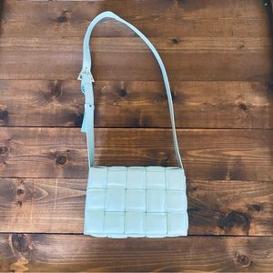 Baby blue quilted purse